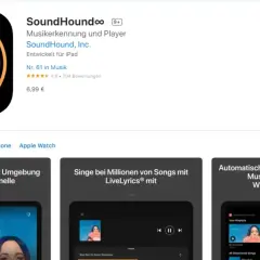 SoundHound: Musik erkennen und abspielen. Die App hilft dir, Songs in Sekunden zu identifizieren und bietet Live-Texte.