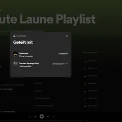 Gute Laune Playlist mit 80er-Hits, geteilt mit Freunden. Perfekt für gute Stimmung!