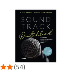 Buchcover "Soundtrack Deutschland" mit Mikrofon. Es geht um Musik, die unser Land prägt, von Country bis Rock.