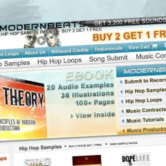 Webseite für Hip Hop Samples. Bietet E-Books, Loops und mehr. "Hit Theory" E-Book mit Produktionsprinzipien.