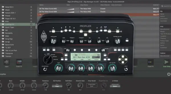 Kemper Profiler, der Nachfolger für Gitarristen, mit Rig Manager Software.