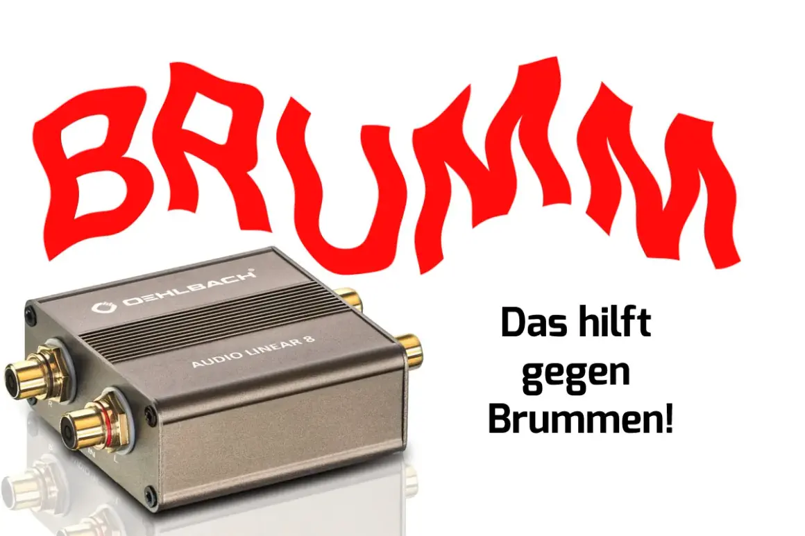Das Oehlbach Audio Linear 8 Gerät hilft gegen das nervige Brummen, das selbst ein Plattenspieler trotz Erdung haben kann.