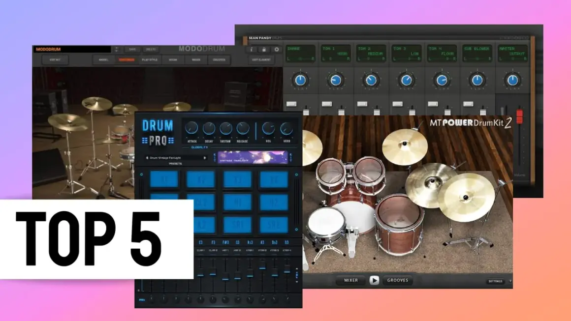 Top 5 drum software free: MODODRUM, DRUM PRO, MT POWER Drum Kit 2 und mehr.