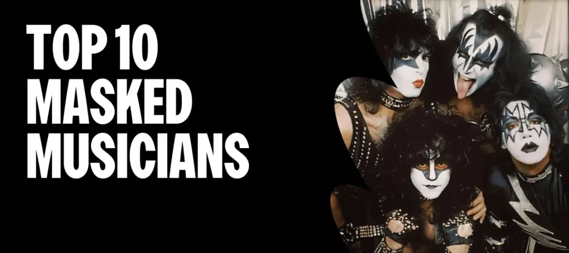 Top 10 Masked Musicians: Eine Gruppe von Rockern mit aufwendigem Make-up und Kostümen, die als musiker mit maske bekannt sind.